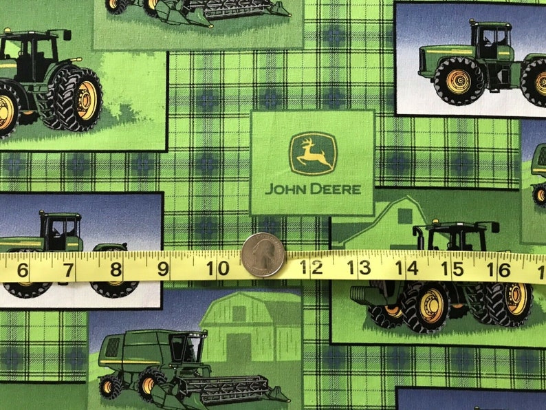 John Deere Green Cotton Fabric Fat Quarter Approx. 18 X | Etsy