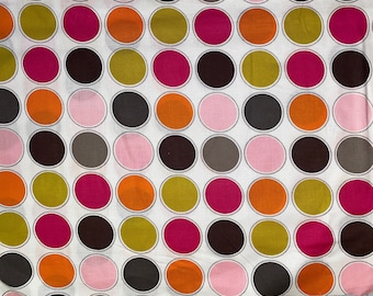 Big Dot Cotton Fabric, Fat Quarter, By the Yard, circles fabric, quilting fabric, Big dots Fabric, White Fabric, DIY Mask fabric