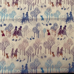 Frozen Disney Cotton Fabric Fat Quarter or 1/4 Yard, Disney fabric, frozen fabric, Elsa fabric, Olaf fabric