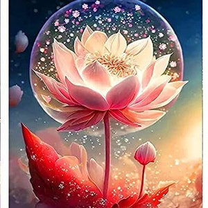 Mystical Diamond Art Kit *Choose Your Kit* Flower Diamond Painting Kit, Cross Diamond Art Kit, Gift Idea, Floral Wall Decor, Inspirational