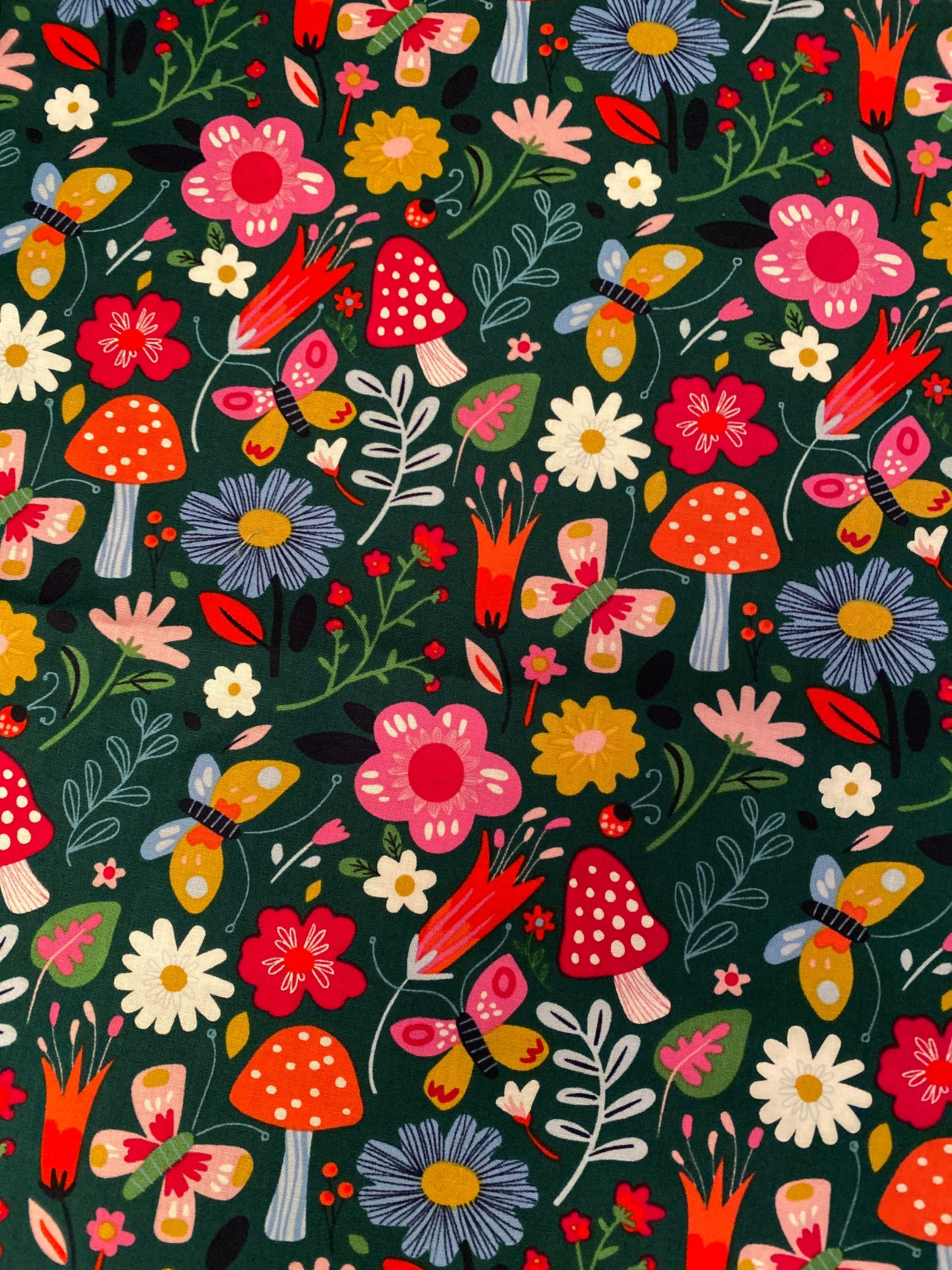 mushroom quilting fabric