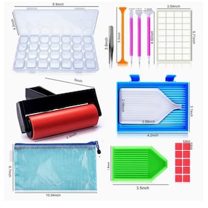 Diamond Art ToolSet, Diamond Painting Set, Drill Pen, Roller, Tray, Tools For 5D Diamond Painting