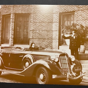 Vintage Auburn Car Sepia Print 11” x 14”, Vintage Car Print, vintage Car picture, Doorman
