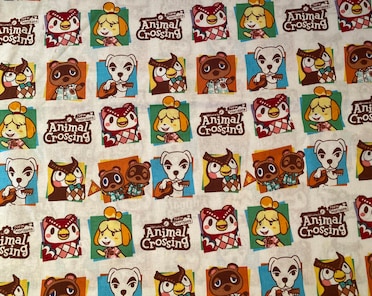 Animal crossing fleece fabric sale