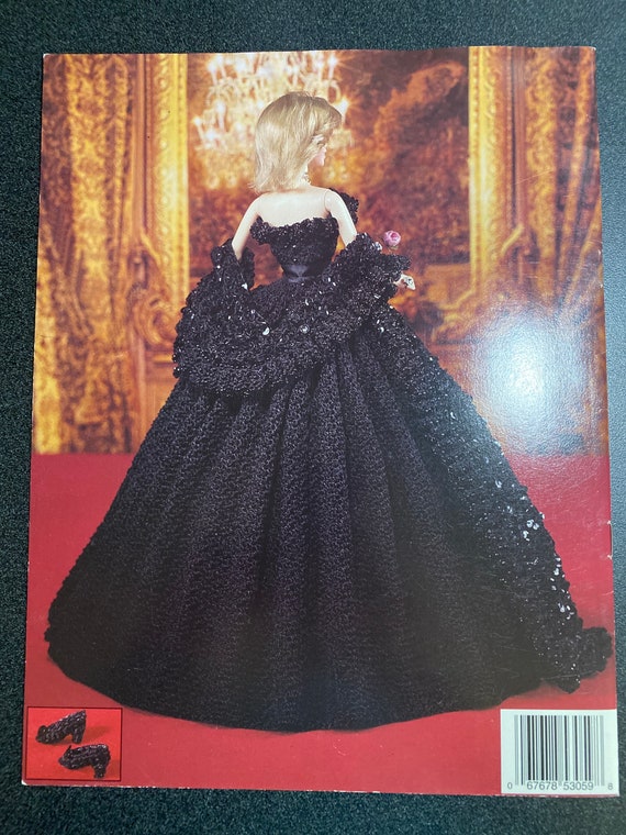 Jeweled Embellished Engagement Gown Crochet Pattern Book Fashion Dolls  11-1/2