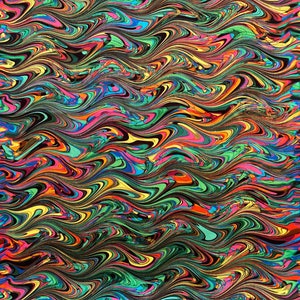 Waves Green Pink Color Cotton Fabric, Fat Quarter, By the Yard, quilting fabric, waves fabric, green fabric, pink fabric,