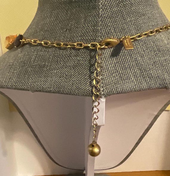 Kate Spade Necklace, Statement Necklace, Gold Tone Chain, Designer