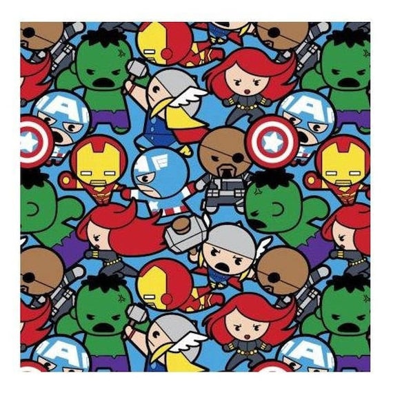 Marvel Avengers Kawaii, All In The Pack Baumwollstoff Fat Quarter