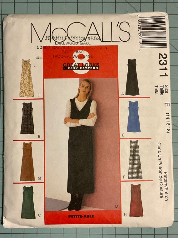 Mccalls Sewing Patterns you Pick 2311, 2401, 3230 or 5161 Uncut, Misses'  Size 14 16 18 Vintage Pattern, Dress, Jumpsuit, Skirt, Jumpsuit 
