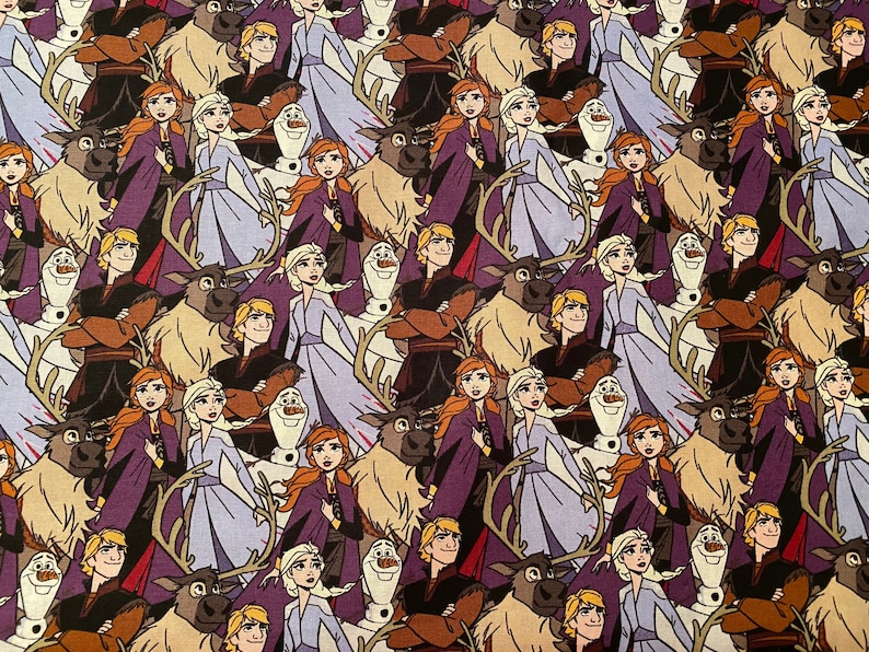 Disney Frozen Cotton Fabric Fat Quarter by the Yard Elsa Etsy