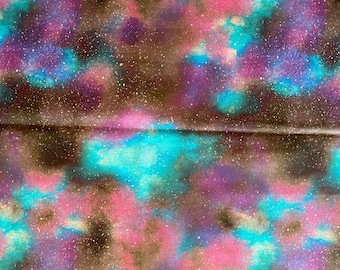 Galaxy Cotton Fabric, Fat Quarter, corte a medida, tela de acolchado, tela de estrellas, tela de cielo nocturno, aurora, tela de galaxia