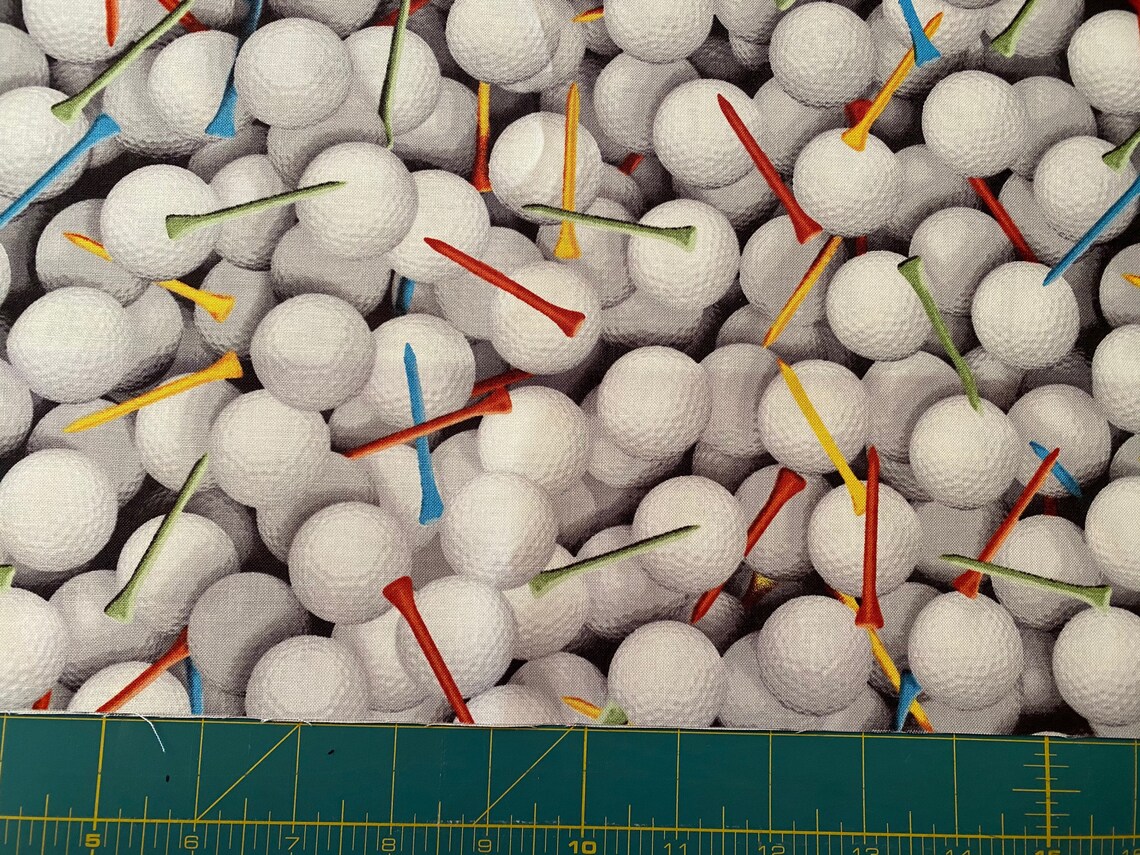 Golf Fabric Cotton Fat Quarter by the Yard Quilting Fabric Etsy