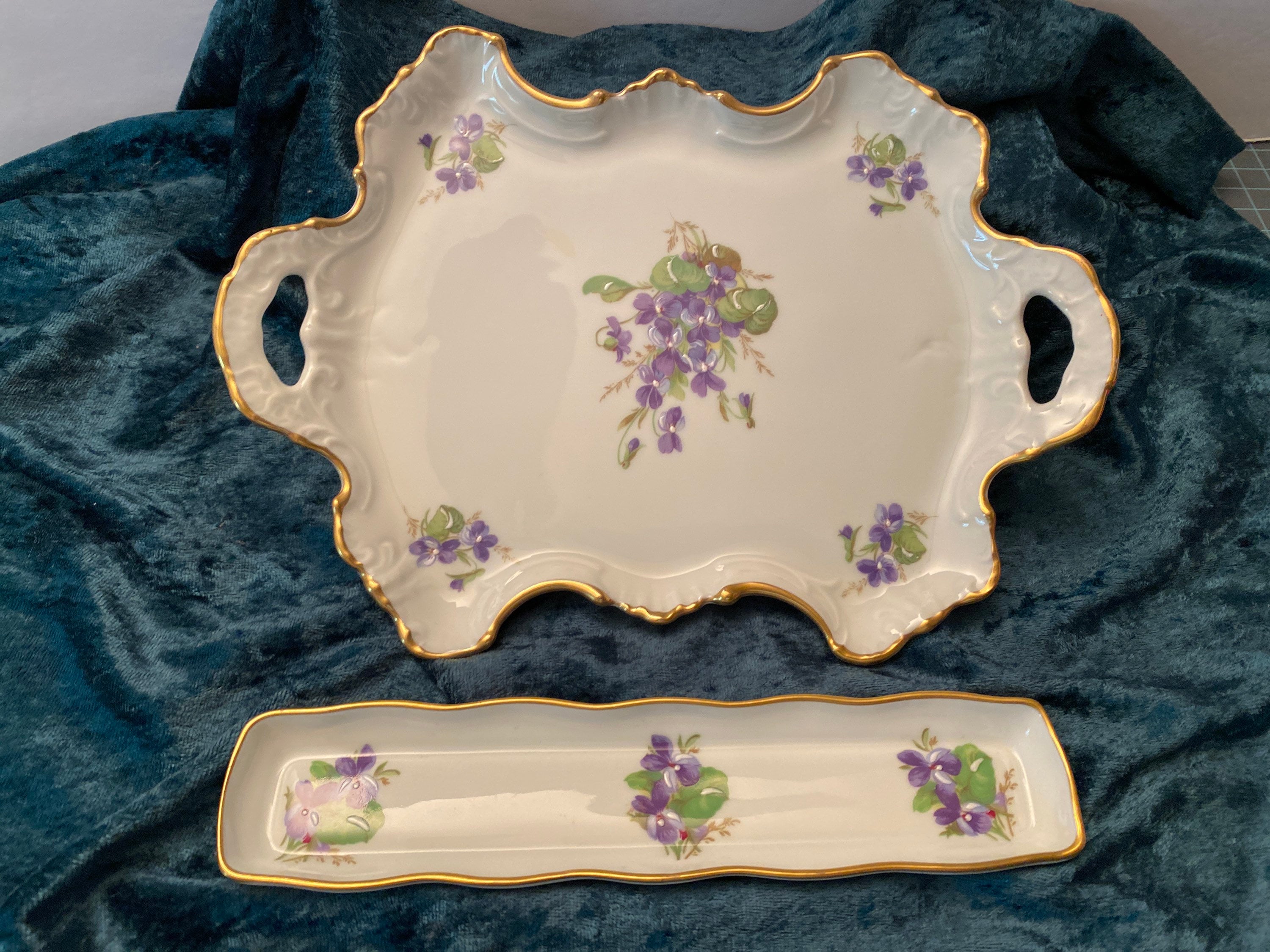 Limoges Chamart Trays Set Made in France Vintage Limoges Etsy