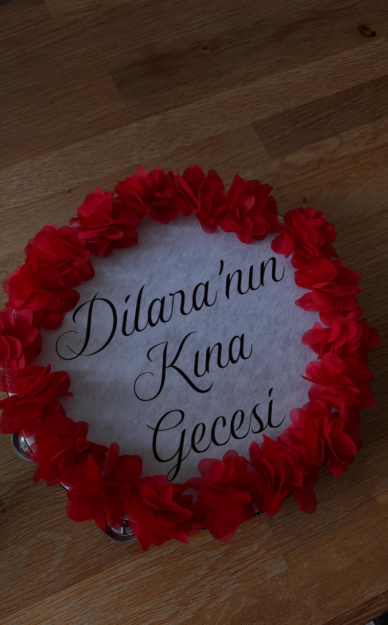Kina Gecesi Tefti/ Kina Tefti/ Nedime Tefti/ Kina Gecesi Dekorasyon/ Henna evening accessories Red