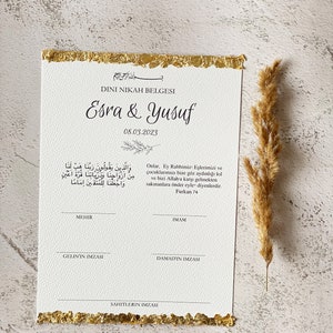 Dini Nikah Belgesi/ Islamic Wedding Certificate/ Islamische Eheurkunden/ Trauungen