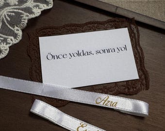 Nisan Kurdelesi/ Engagement Ring Ribbon/ Personalized Bow for Engagement