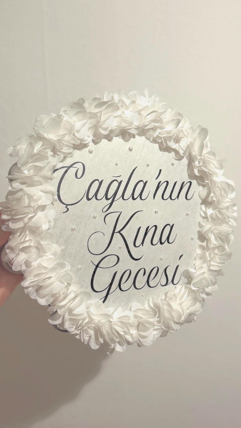 Kina Gecesi Tefti/ Kina Tefti/ Nedime Tefti/ Kina Gecesi Dekorasyon/ Henna evening accessories White
