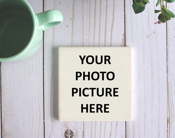 Make Your Own Photo Custom Coasters,Square Personalized Coaster,Sandstone Coasters With Your Picture Image,Stone Coasters Photo Gifts Idea