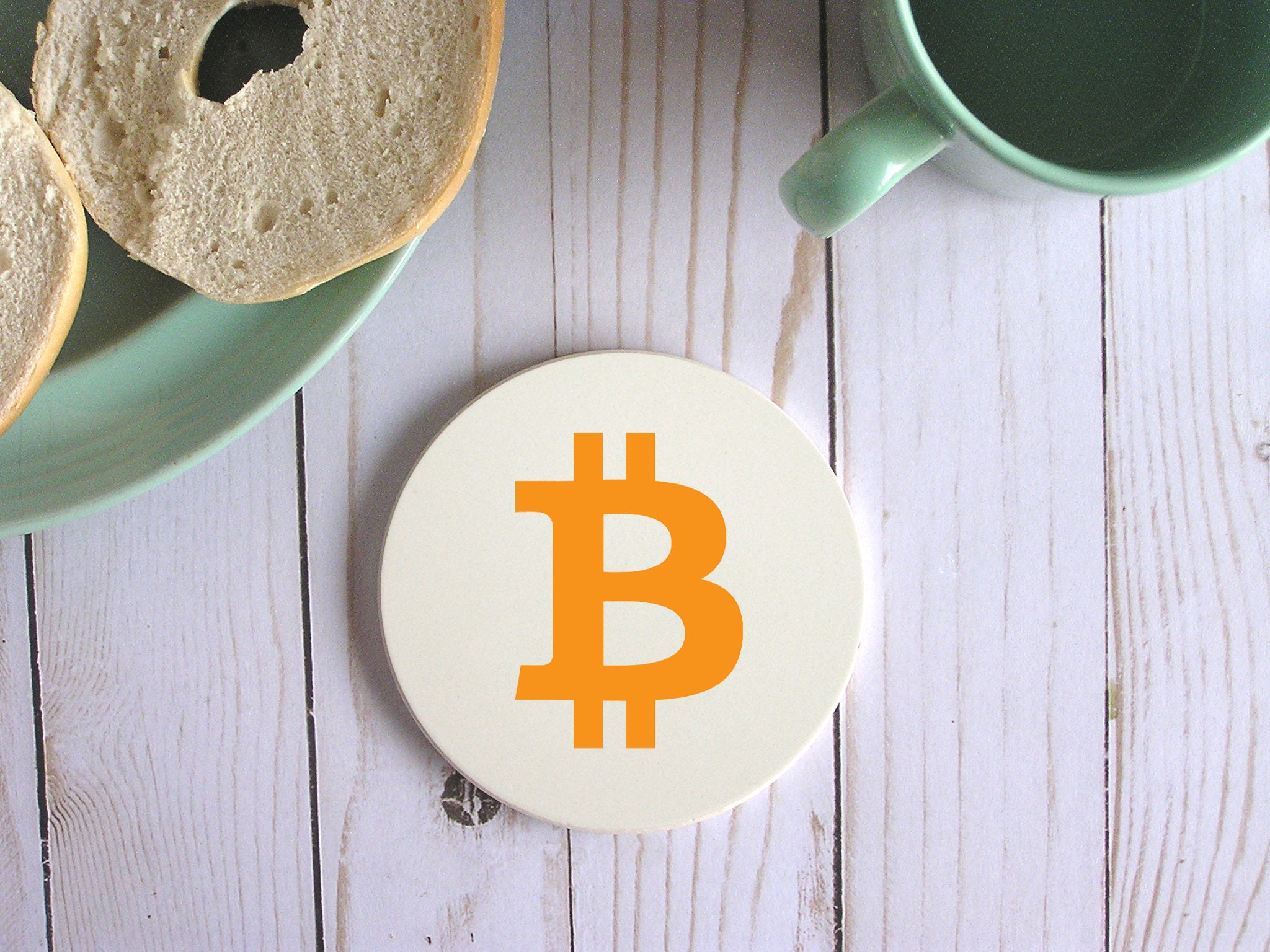 デジタル暗号通貨ビットコイン砂岩コースター、ただ保有するだけのデジタル通貨オタクギフト、オタクな彼氏へのブロックチェーン暗号通貨ギフト - Etsy  日本