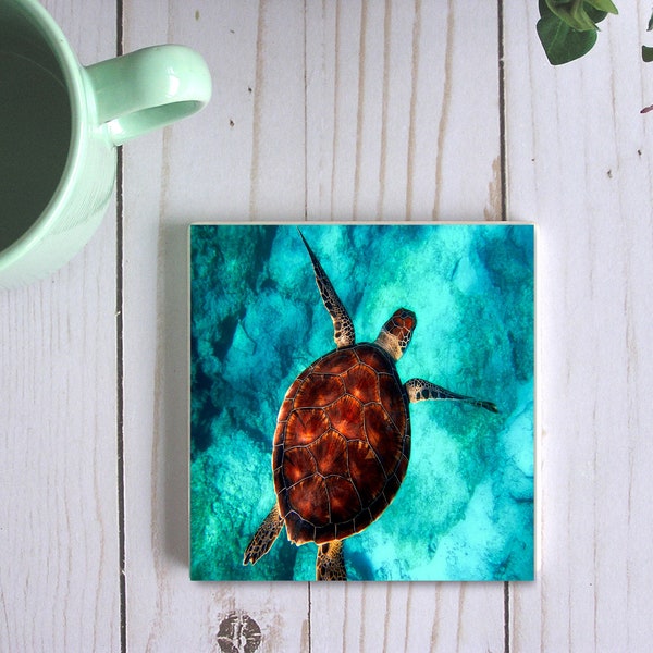 Stone Coasters Sea Turtle Gifts,Sandstone Turtle Gifts Under 15 Dollars,Sea Creatures Ocean Coaster,Water Turtle Coaster With Turtle Shell