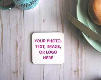Design Your Own Custom Coasters,Hardboard Personalized Coaster,Square Picture Photo Coasters With Cork Bottom,Absorbent Coaster,Wine Gift