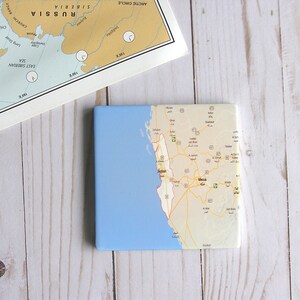 Personalisierte Stein Karte Untersetzer für beste Freund und Reisen Freunde, Sandstein Stadt Reise Karte Untersetzer, Weltkugel Mittelerde Karte Geschenkideen