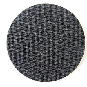 May include: A black, round, textured sanding pad.