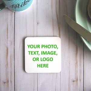 Unique Hard Personalized Coasters With Cork Bottom,Customized Picture Coasters,Hard Custom Coasters With Your Text Name Initials Logo Photos