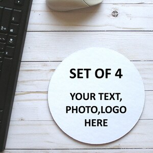 Custom MousePad mit schwarzem Gummiboden,Kreis Lehrer Mauspad,Rundes mauspad,personalisiertes Foto Mauspad mit Ihrem Bild hier