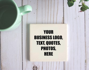 Custom Absorbent Stone Coasters Customized With Your Picture Words Business Logo,Personalized Coaster With Cork Bottom,Sandstone Coasters