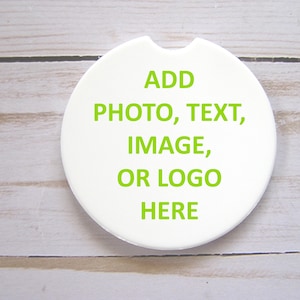 Small Custom Car Coasters With Your Quote Picture Photos Logo,Personalized Stone Coasters,Unique Vehicle Car Cup Holder Sandstone Coasters