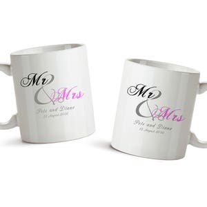 Custom Coffee Mug Gifts For Couples,Mr And Mrs Mugs Set,His And Her Mugs,Engagement Presents,Anniversary Gifts For Fiance,Newlywed Gift Idea