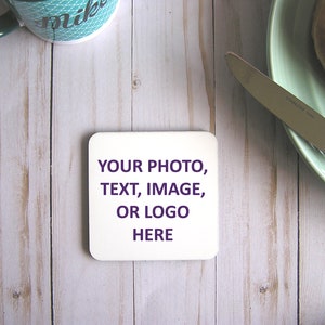 Posavasos personalizados de tabla dura, posavasos personalizados con fondo de corcho, posavasos de imagen dura, posavasos fotográficos de tablero duro, idea de regalo de agradecimiento del cliente