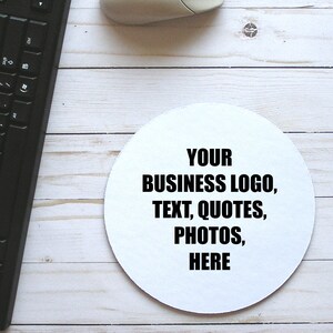 MousePad Personalisiert, Personalisiertes Mousepad, Einzigartiges Mousepad mit schwarzem Boden, Büro Geschenke für Unternehmen mit Firmenlogo oder Foto