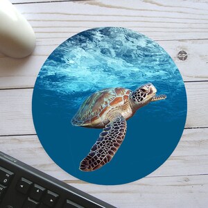 Ocean Freedom Nature Computer Gift #14587 Beautiful Ocean Turtle Mouse Mat Pad 