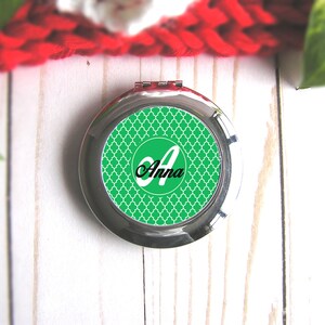 Custom Initial Compact Makeup Mirror,Silver Glass Pocket Mirror Personalized With Name,Customized Purse Mirror Gift For Women,Add Any Color