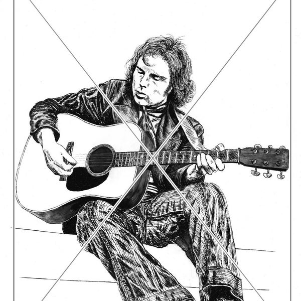 Van Morrison Original Ink Drawing Print