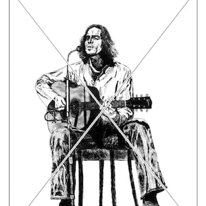 James Taylor Original Ink Drawing