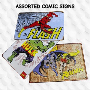 Comic Book Vintage Tin Signs Repro