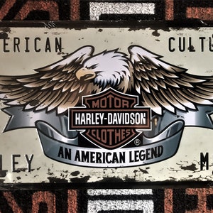 Harley Davidson 12&quot; x 6&quot; Vintage Repro Licence Plate