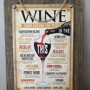 Wine From Around The World - I MADE THIS Sign