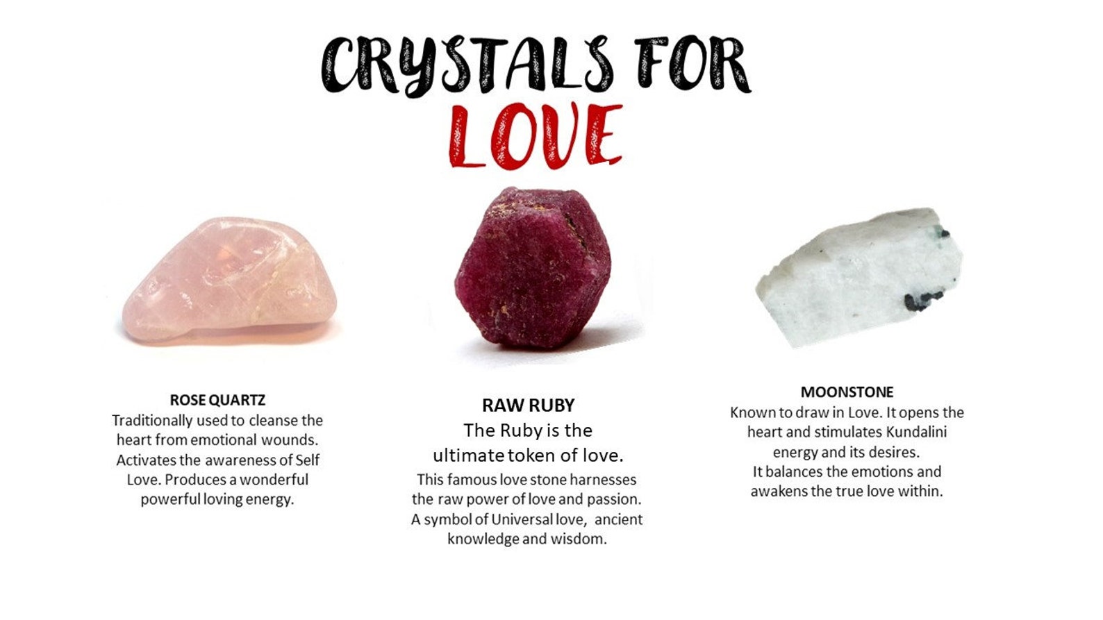Crystals for Love Love Crystal and Gemstone Kit Love Etsy