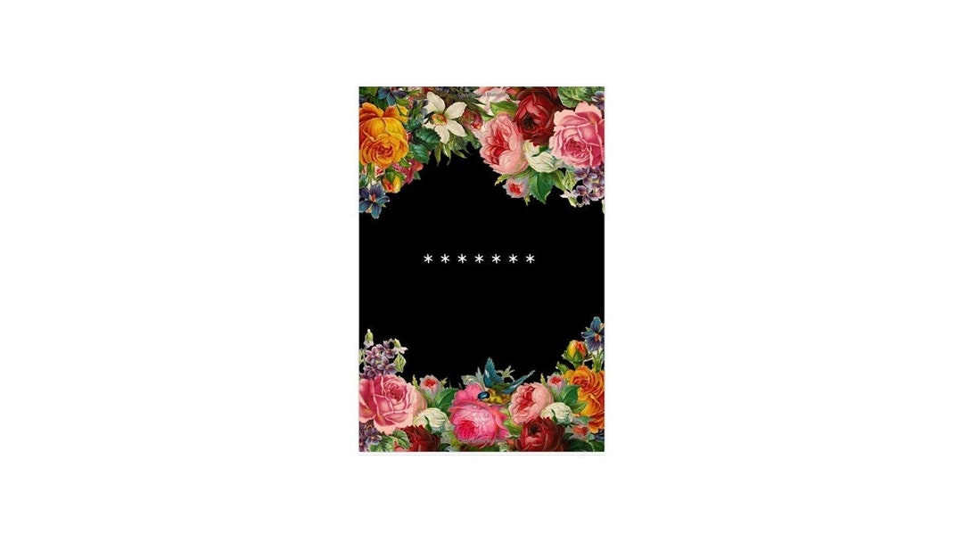 Password Log Book Discreet Flower Design Organizer - Etsy
