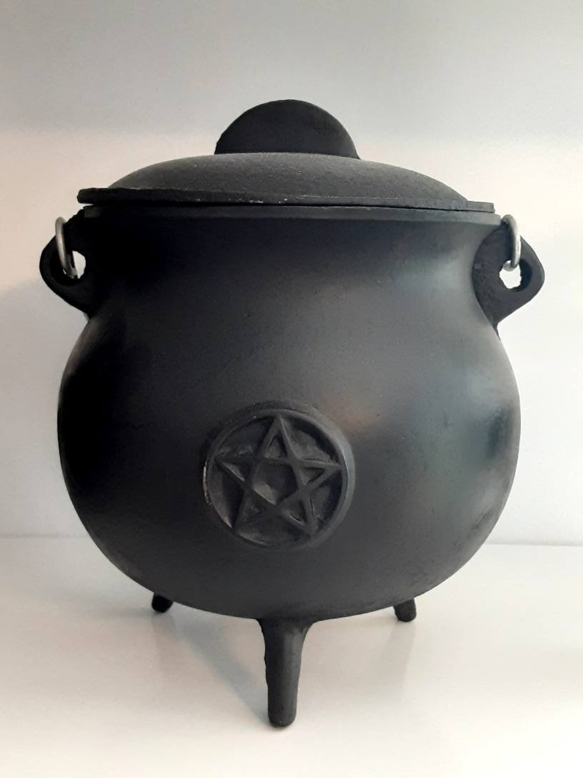 Large Black Cast Iron Potbelly Witches Cauldron Black Cast Etsy