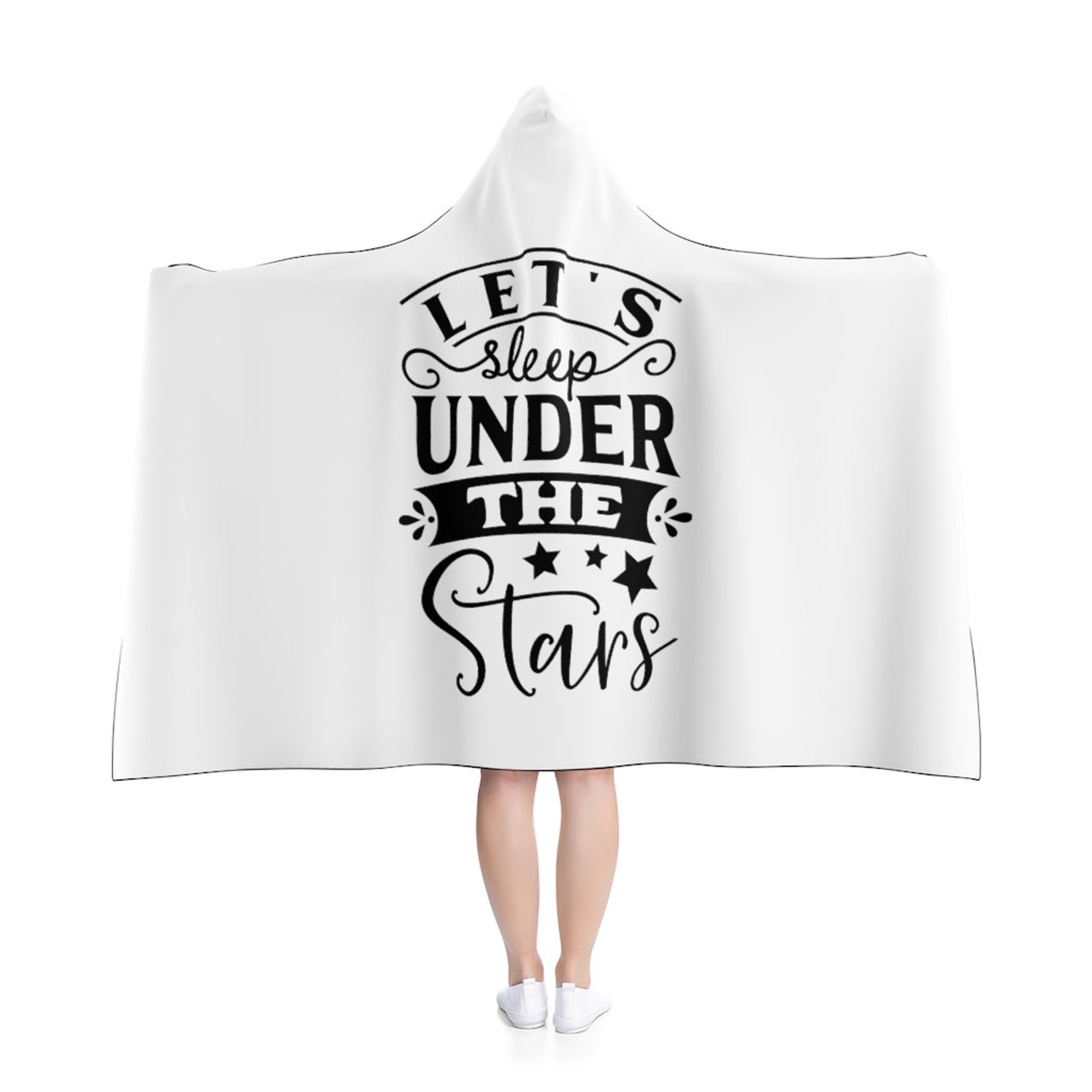 Let's Sleep Under the Stars, Cozy Hooded Blanket