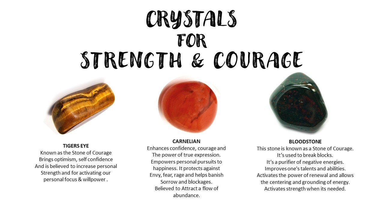 Courage and Strength Personal Power Crystal and Gemstone Kit Etsy
