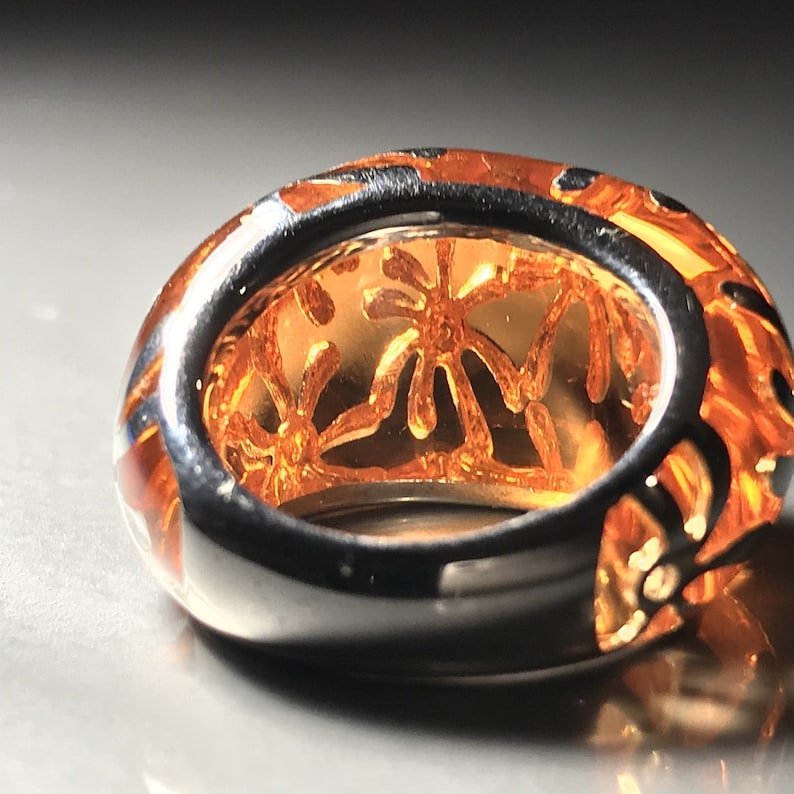 Resin ring in Silver 925 and resin