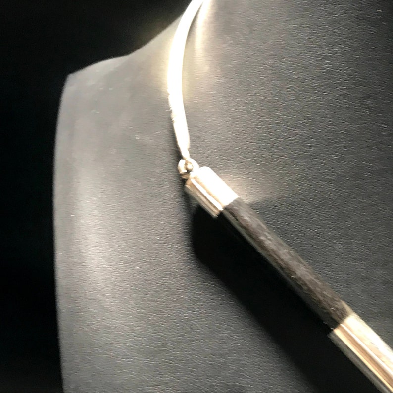 Handmade handmade Touareg silver and Ebony necklace