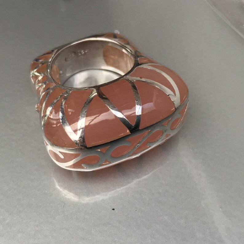Women/'s designer ring in Silver 925 and resin