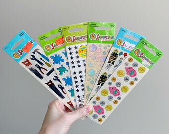 Vintage Sandylion Sealed Sticker Sheets Tools Stars Bubbles Money